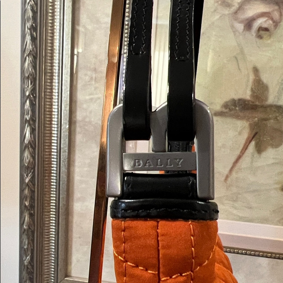Bally Orange Quilted Shoulder Bag - Picture 14 of 15
